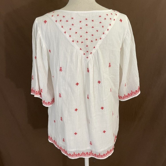 Soft Surroundings Oliana Top SMALL Cotton Embroidered Lined Boho Tunic - Picture 6 of 8